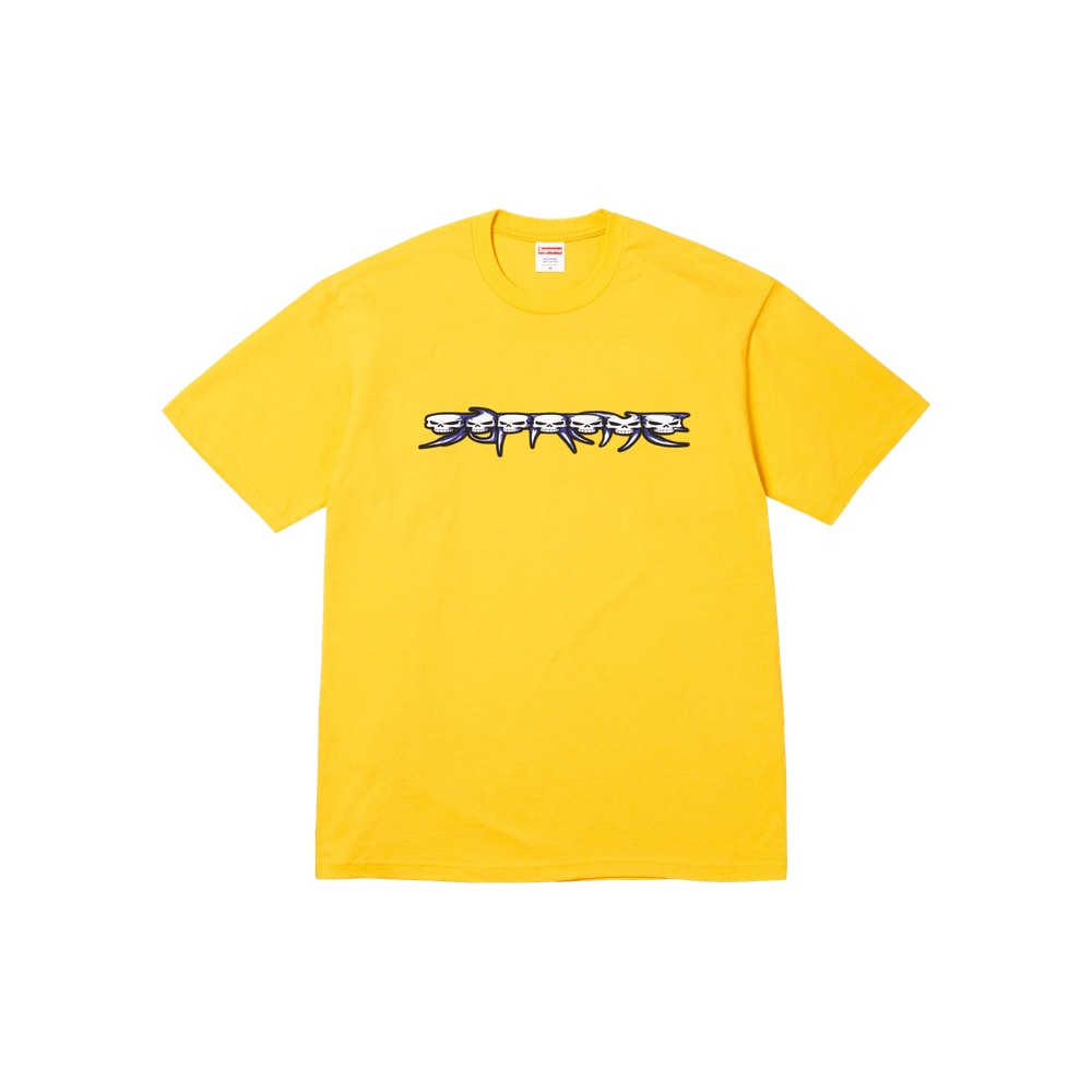 Supreme Skulls Spellout Tee Yellow – tričko