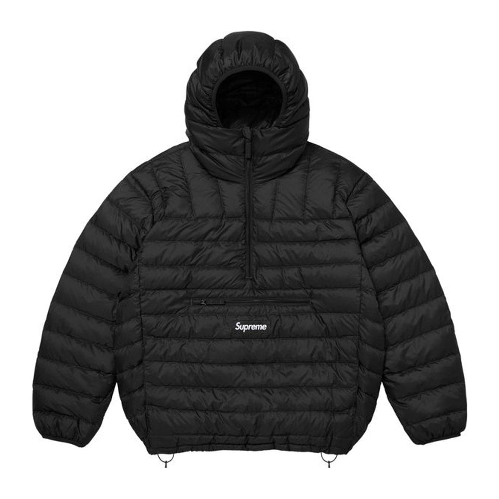 Supreme Micro Down Half Zip Hooded Pullover Black – Hoodie
