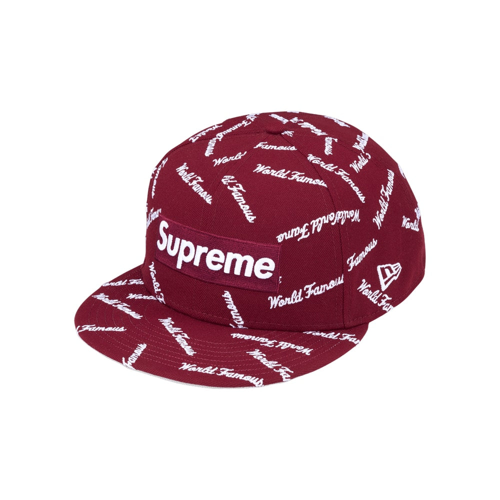 Supreme World Famous Box Logo New Era Cardinal – oblečení