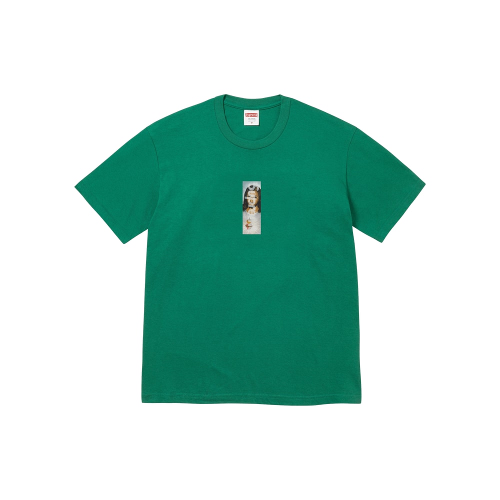 Supreme Prayer Card Box Logo Tee Light Pine – tričko