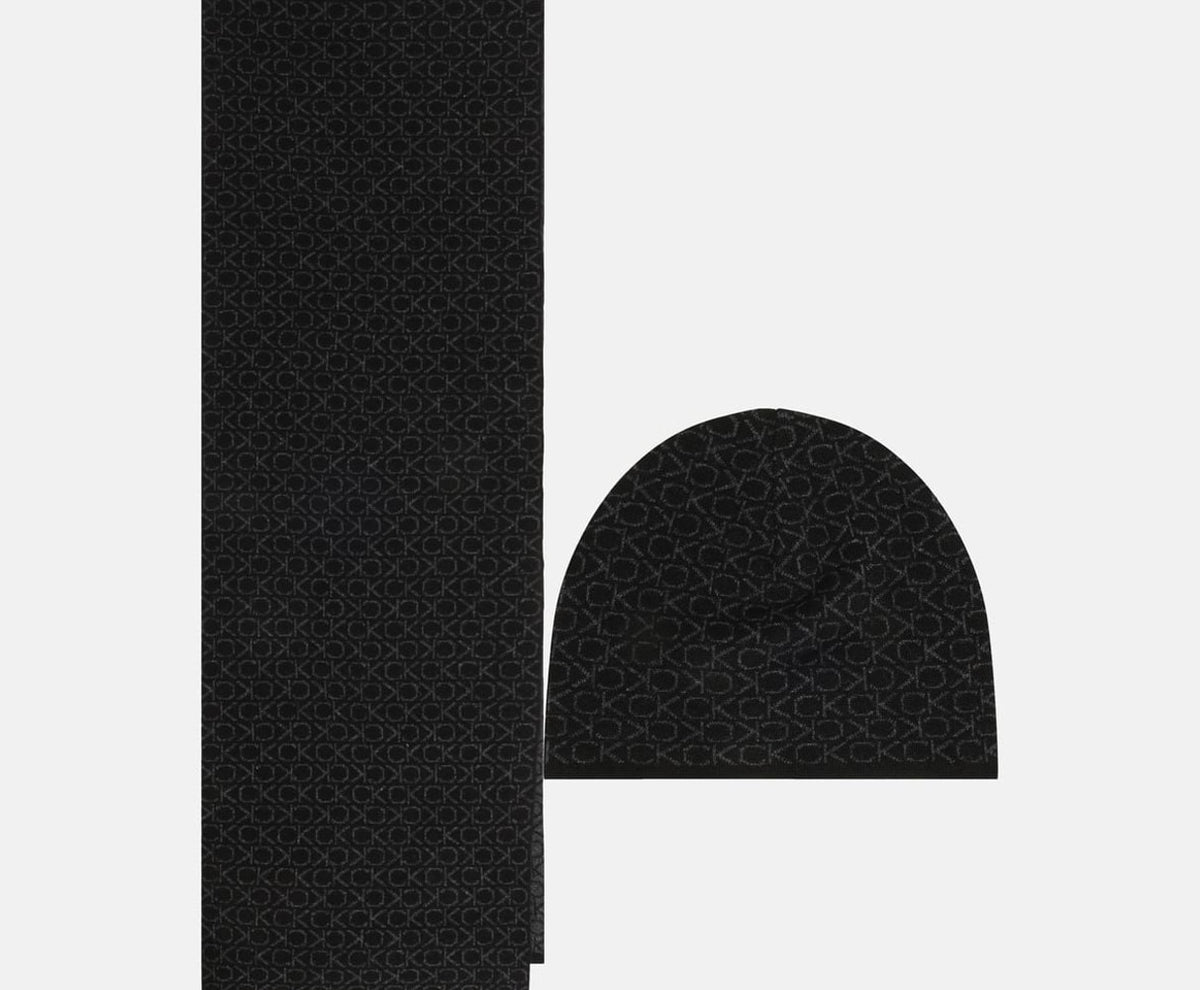 Calvin Klein Wool-blend scarf Black – аксесоари, черен