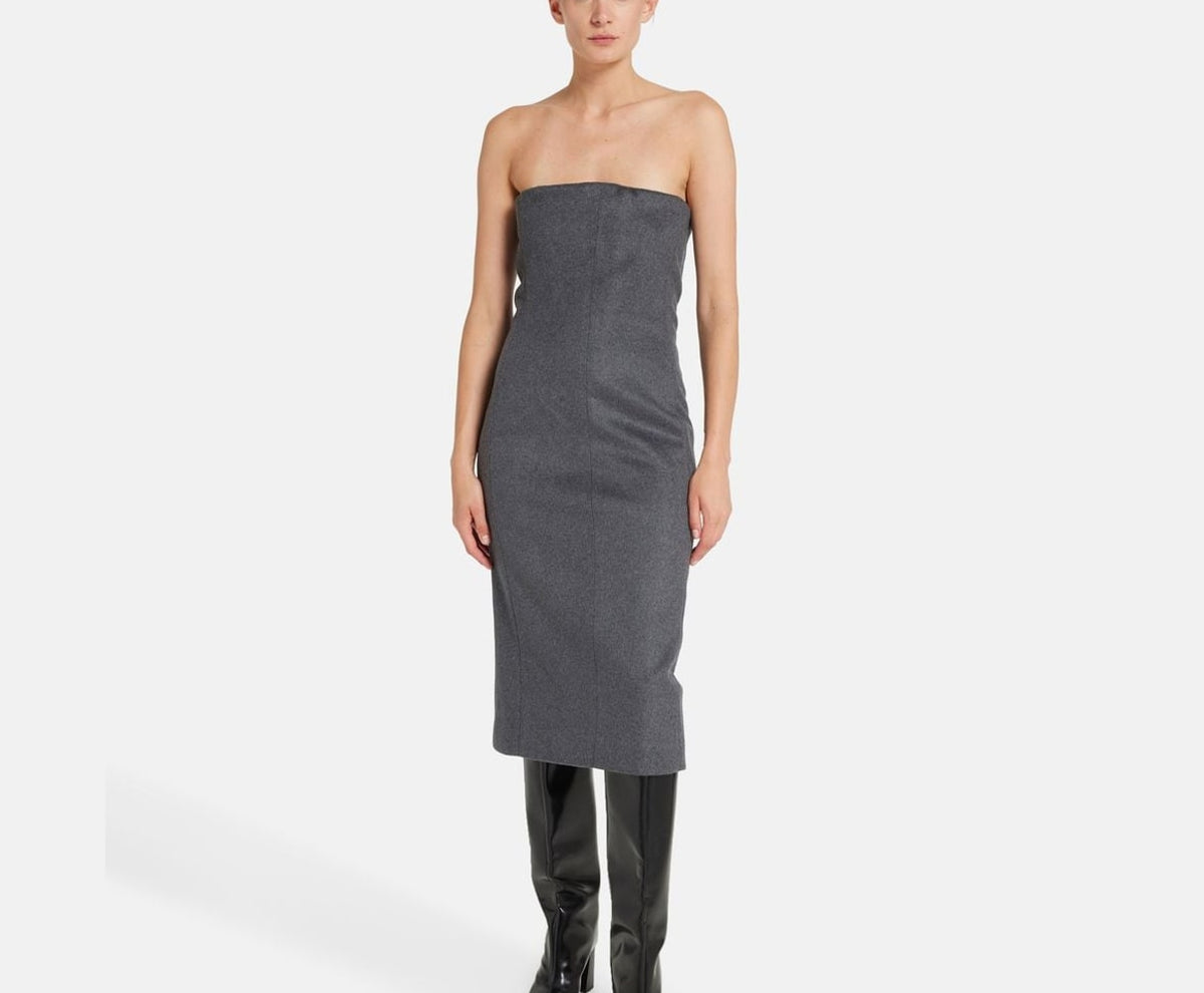 Calvin Klein Bandeau dress Grey – oblečení, šedá