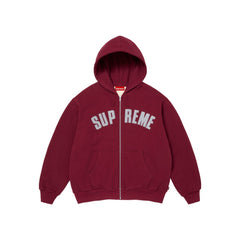 Supreme Arc Thermal Lined Zip Up Hooded Sweatshirt Cardinal