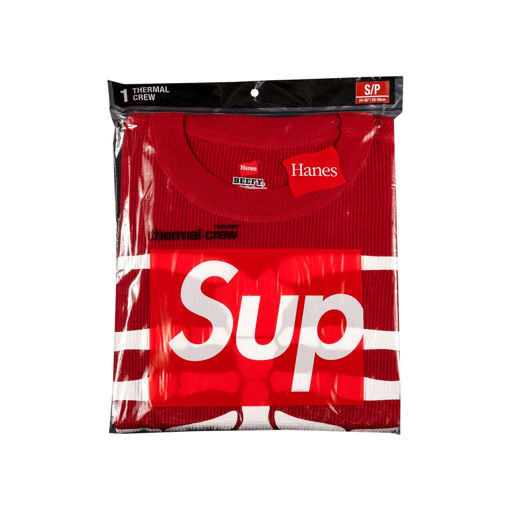 Supreme x Hanes Bones Thermal Crew (1 Pack) Red – ruházat
