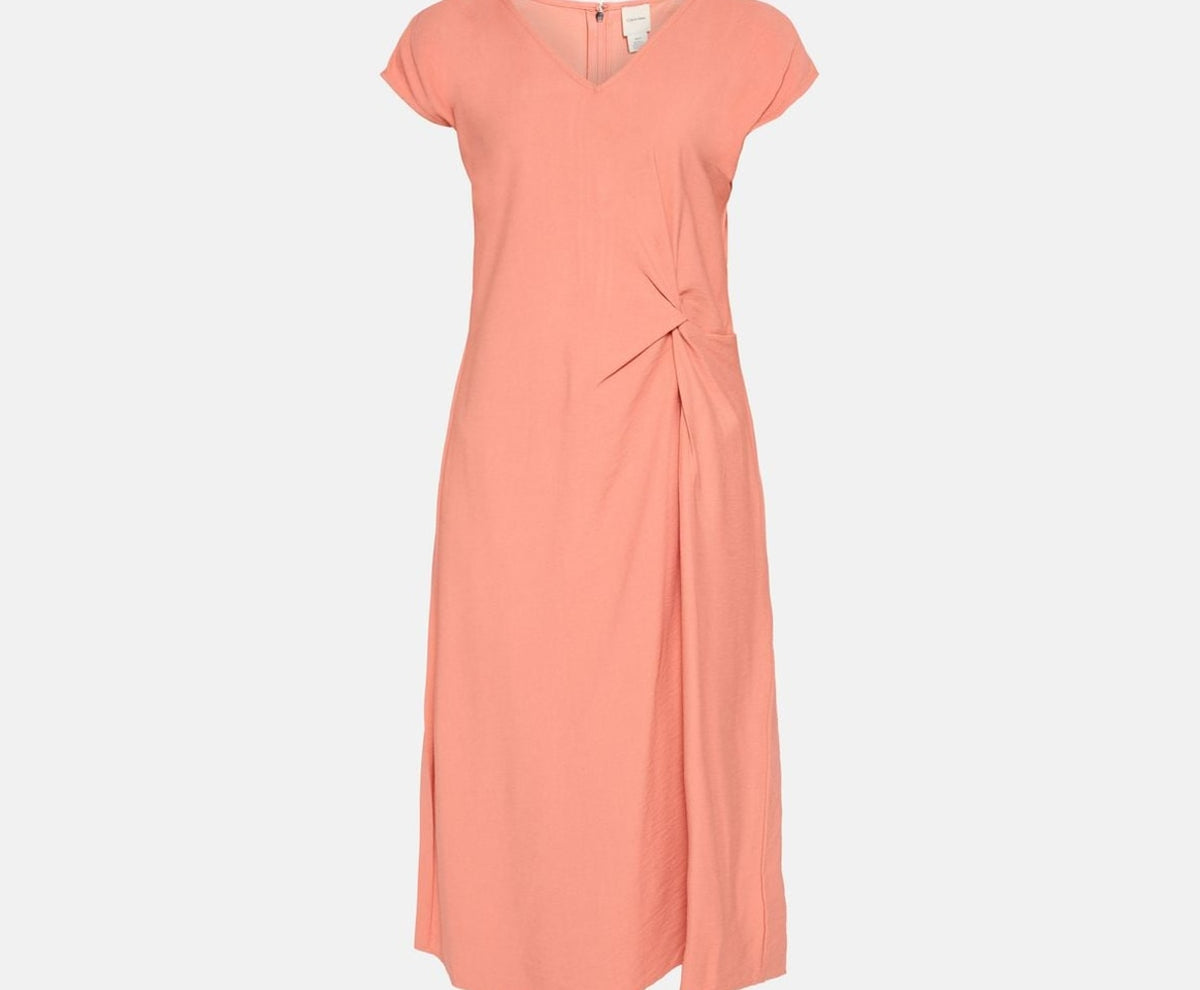 Calvin Klein Midi dress Orange – oblečení, oranžová