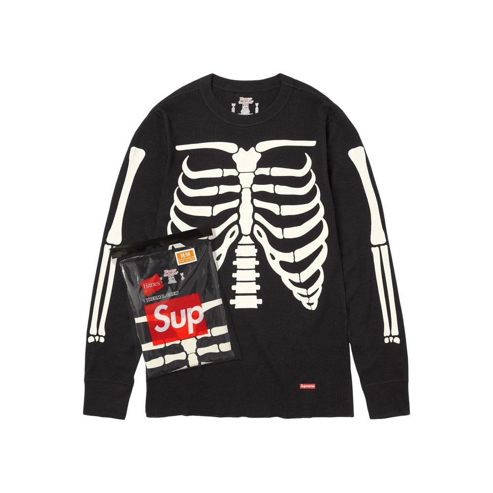 Supreme x Hanes Bones Thermal Crew (1 Pack) Black – ruházat