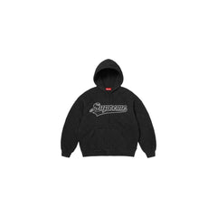 Supreme Quilted Zip Up Hooded Sweatshirt Black