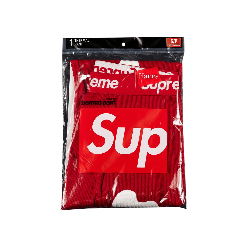 Supreme x Hanes Bones Thermal Pant (1 Pack) Red – nadrág