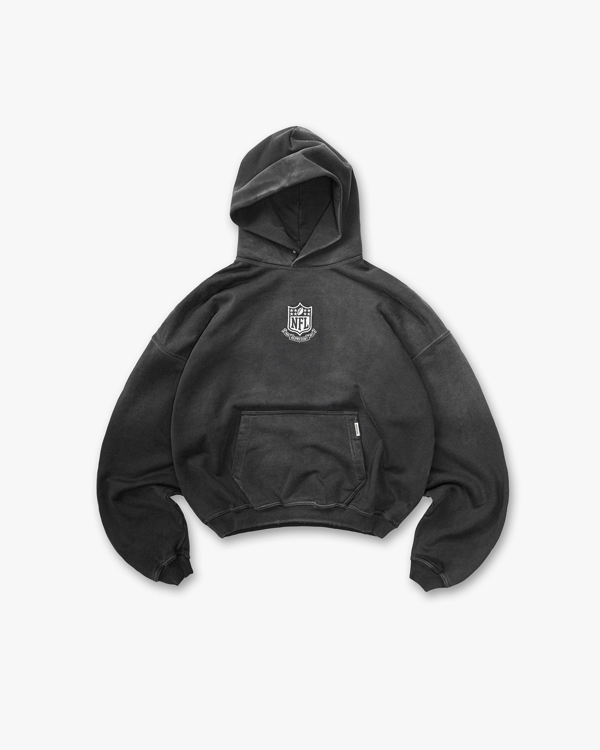 Represent NFL Shield x Represent Hoodie Stained Black