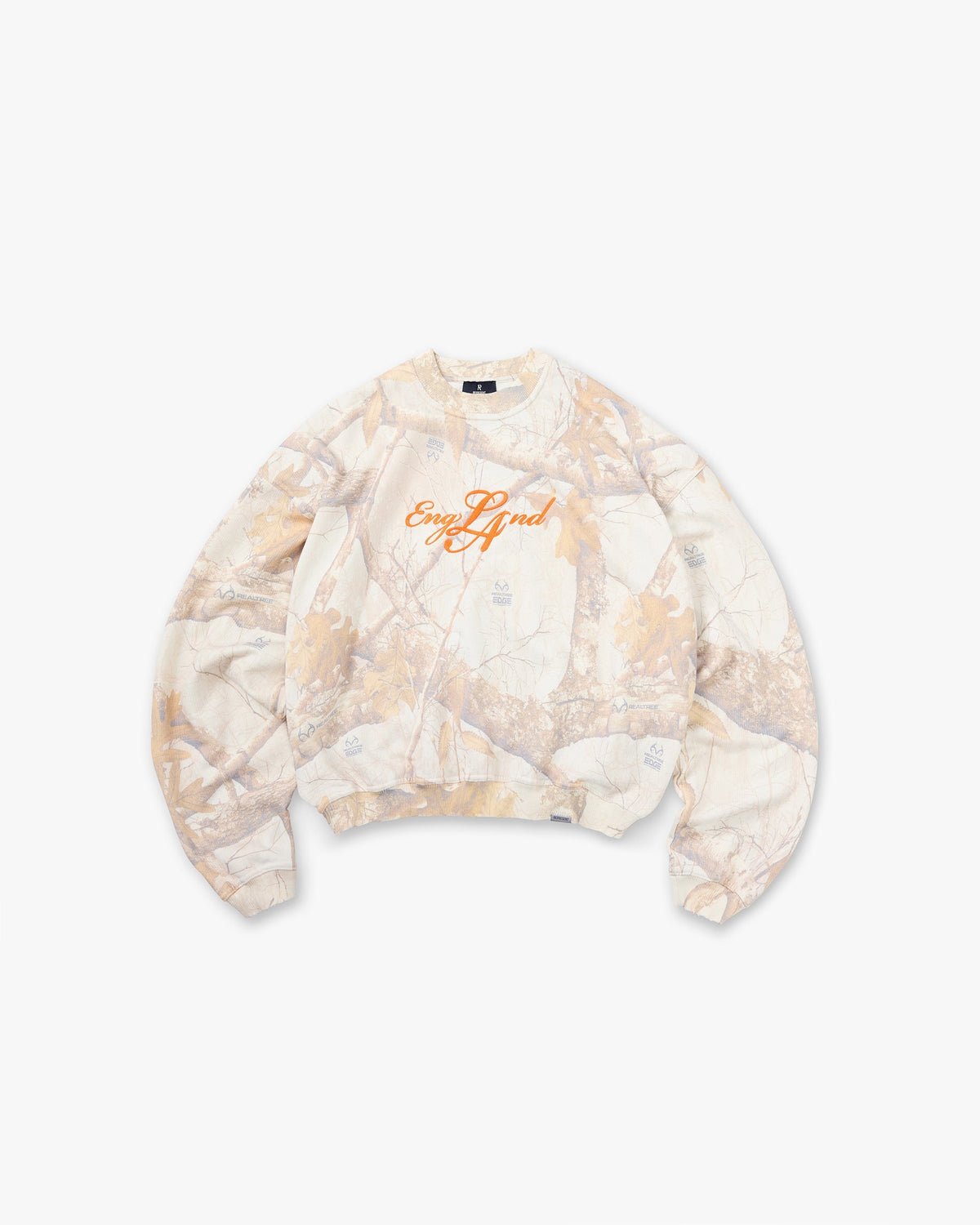 Represent England Washed Sweater White Camo
