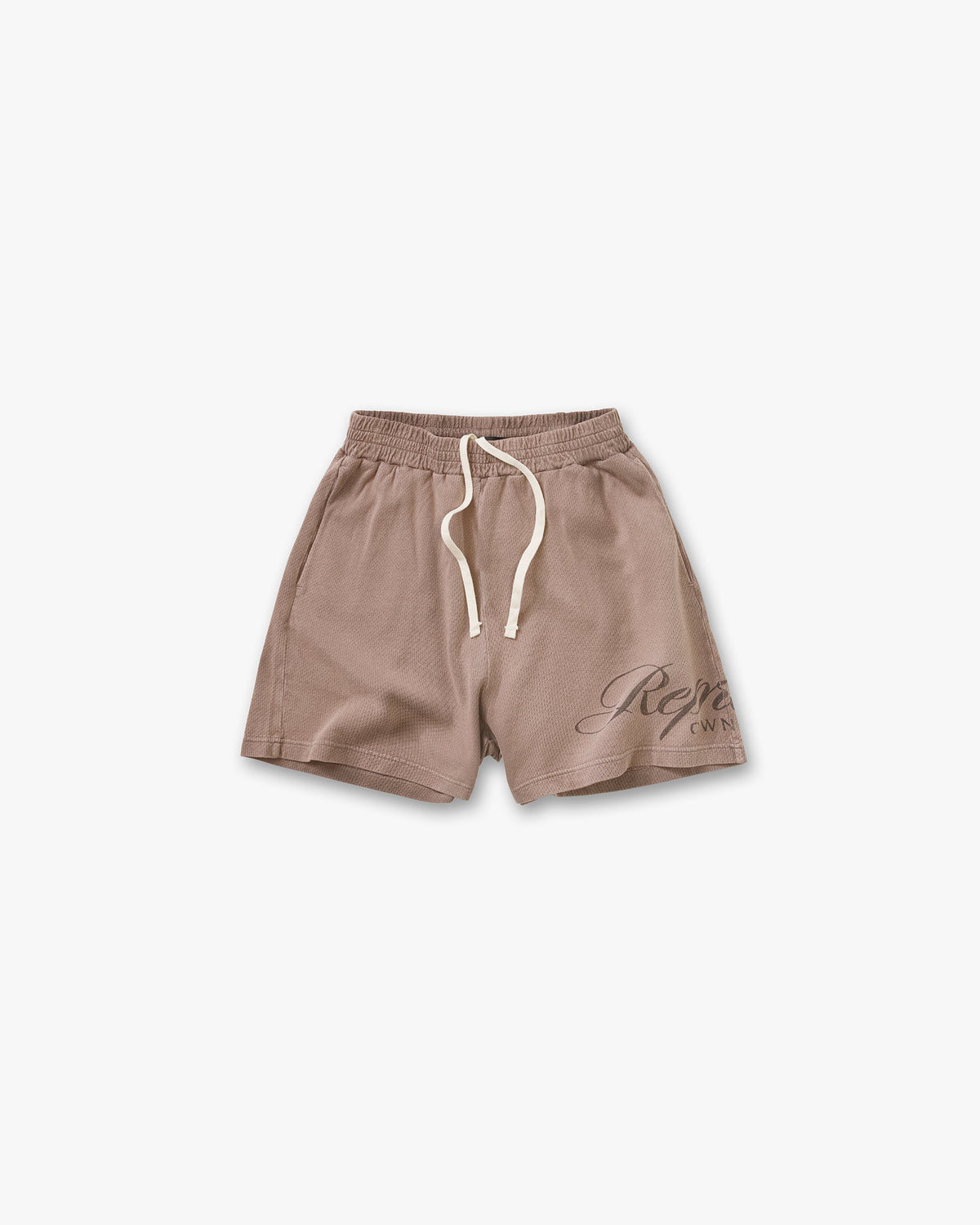 Represent Owners Club Script Mesh Shorts Truffle