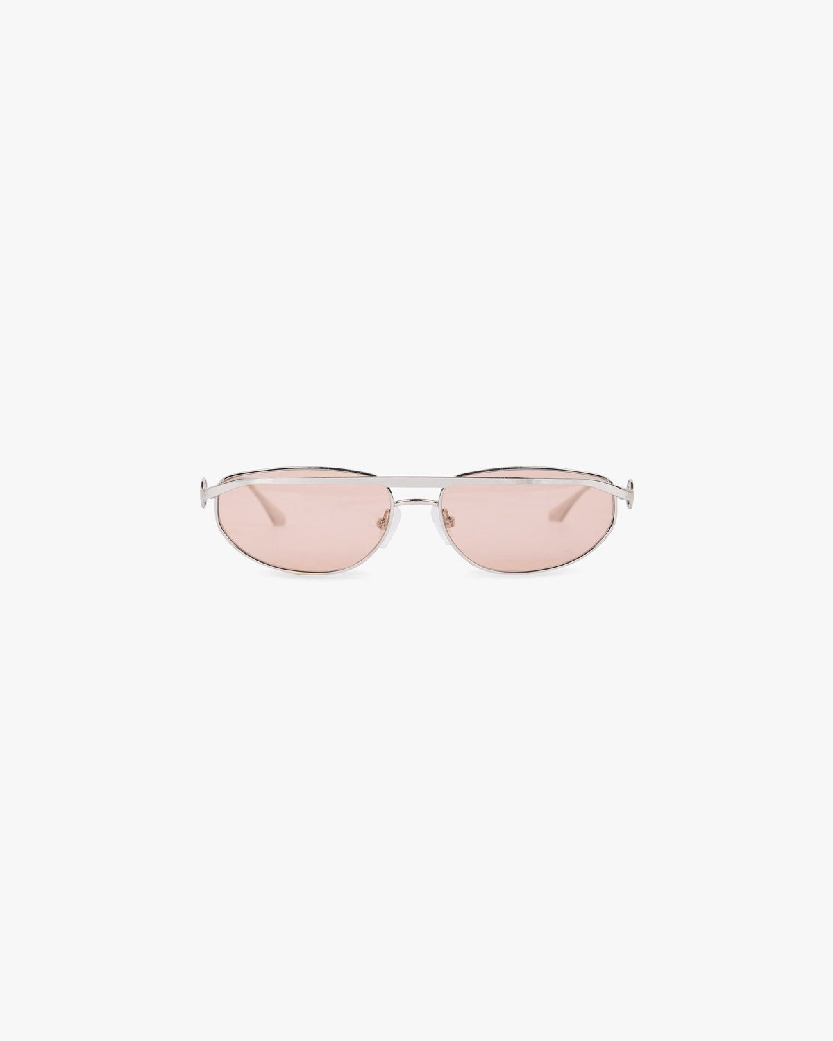 Represent Slim Aviator Sunglasses Silver Brown