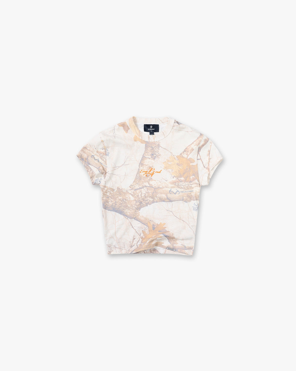 Represent EngLAnd Baby Tee Washed White Realtree®