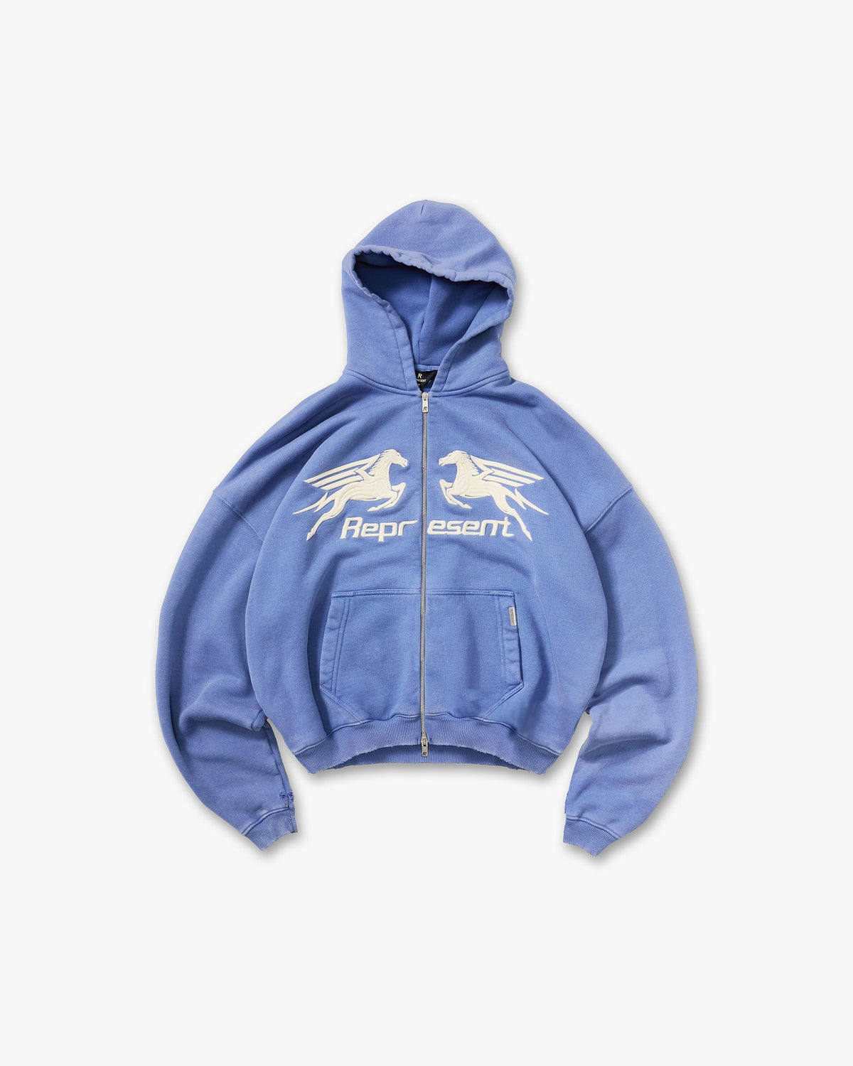 Represent Pegasus Zip Through Hoodie Indigo