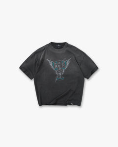 Represent Westside T-Shirt Stained Black