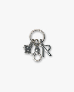Represent Doberman Initial Key Chain Silver
