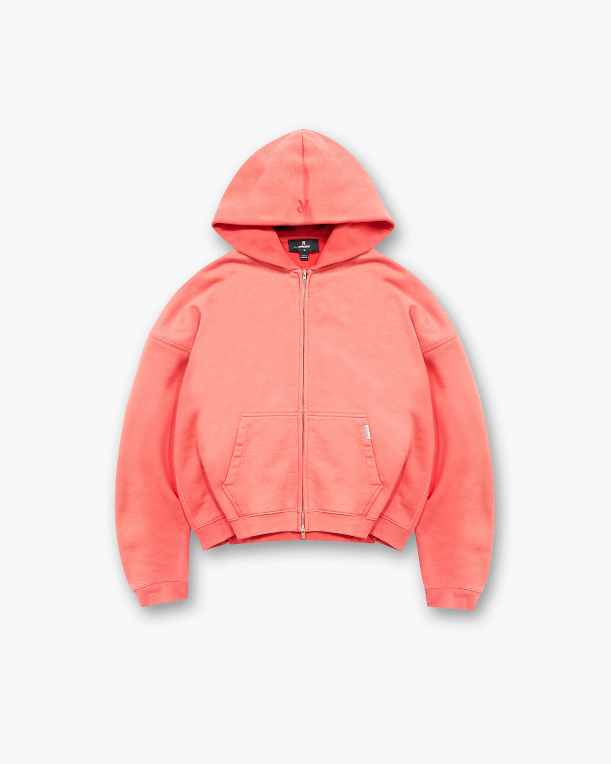 Represent Initial Boxy Zip Through Hoodie Vintage Red