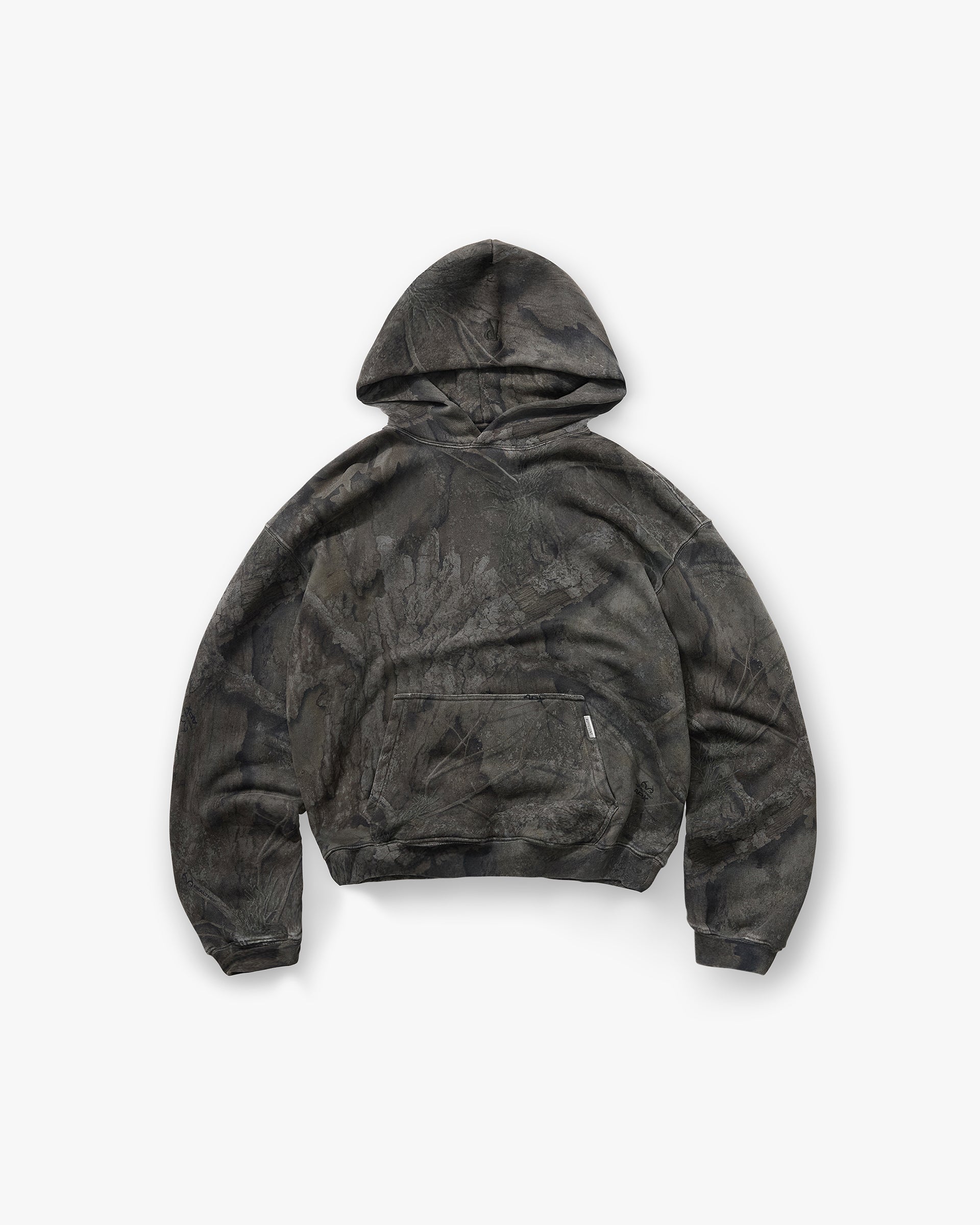 Represent Initial Overdye Realtree® Oversized Hoodie Overdyed Black