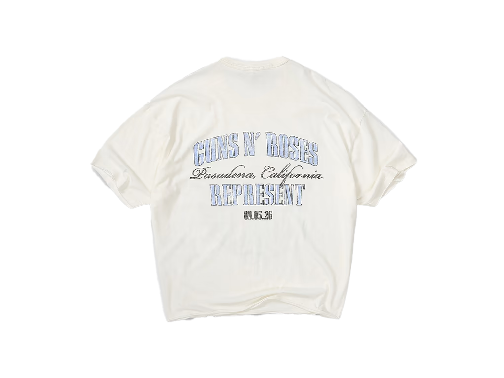 Represent X Guns N' Roses Revolver T-Shirt Flat White