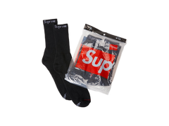 Supreme Hanes Socks (4 Pack) Black