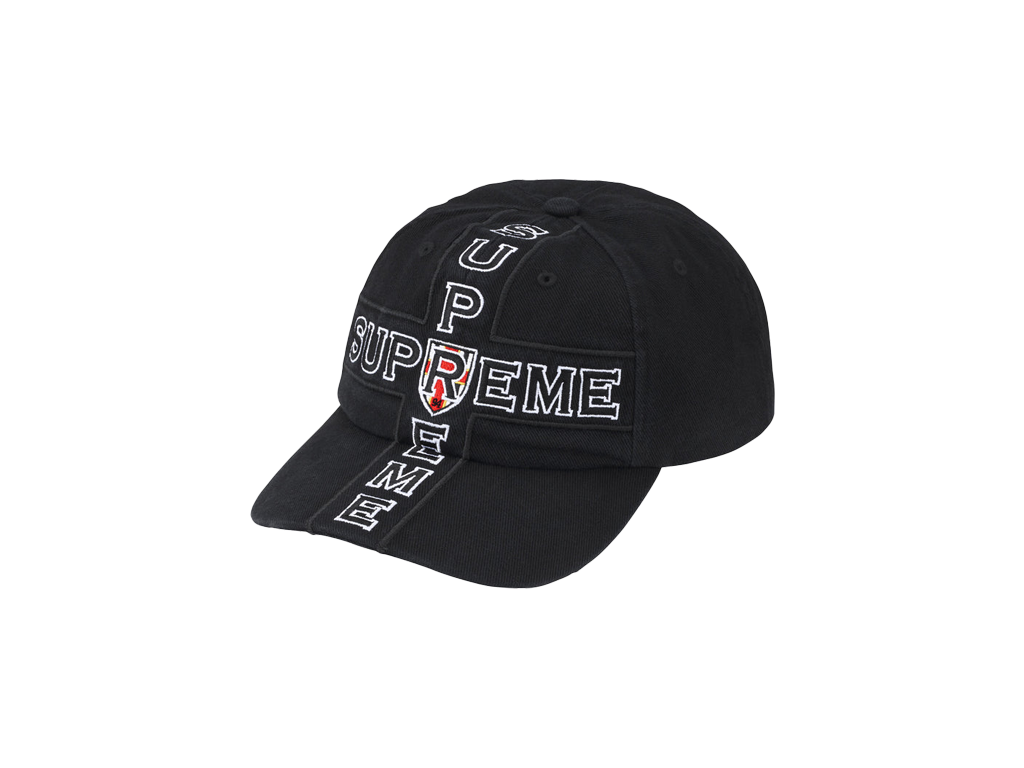 Supreme Cross 6-Panel Black