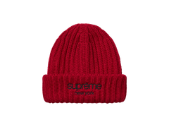 Supreme Classic Logo Chunky Ribbed Beanie Red